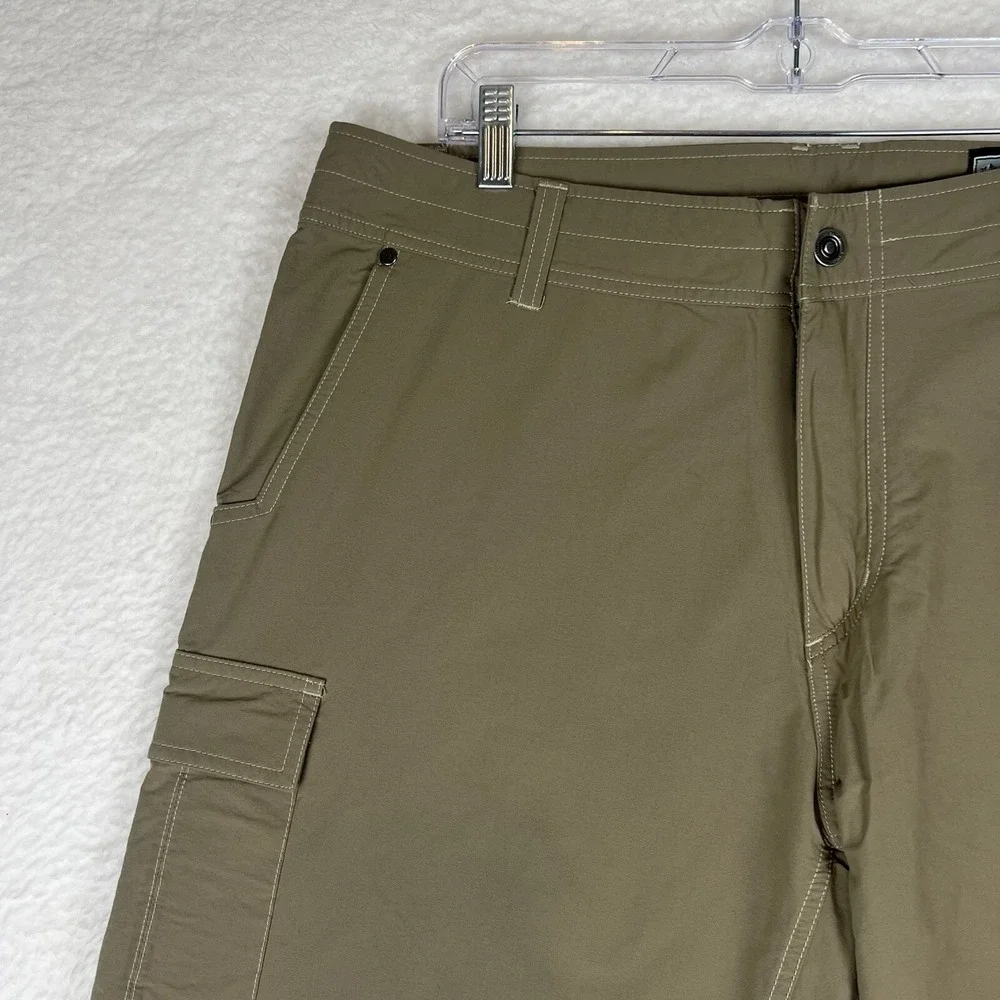 Kuhl Cargo Shorts Hiking Outdoor Tan Nylon Spandex Blend Men's Size 38